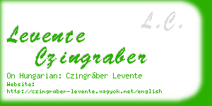 levente czingraber business card